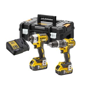 Twin pack combi drill &amp; impact driver 18V 2x5.0Ah batteries