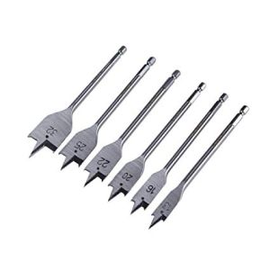 6 piece flat wood bit set