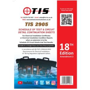 Test &amp; circuit detail continuation sheets