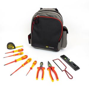 10 piece Electricians Tool Kit with Rucksack