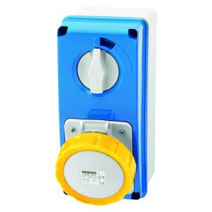 Vertical Switched Interlocked Sockets - 16A 2P+E 110V