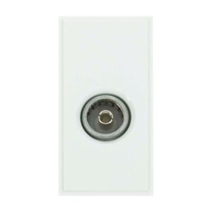 Euro module coax female socket white