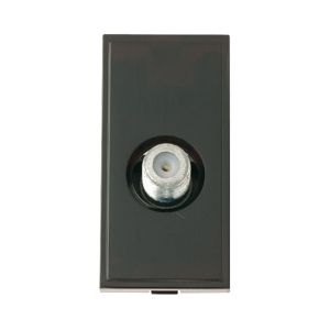 Euro module satellite female socket black