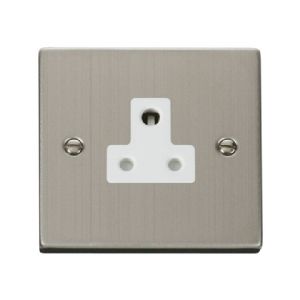 5 Amp Round Pin Socket Outlets - white inserts