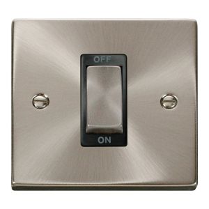 45A DP 1 gang ingot switch satin chrome black inserts