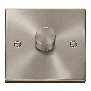 Dimmer 1 gang 2 way 100W TE stainless steel