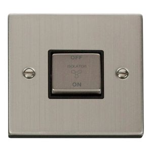 TP fan isolator ingot switch stainless steel black inserts