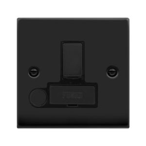 13A Ingot DP Switched Fused Connection Unit - Black