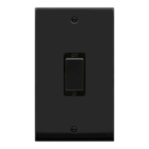 45A Ingot 2 Gang DP Switch - Black