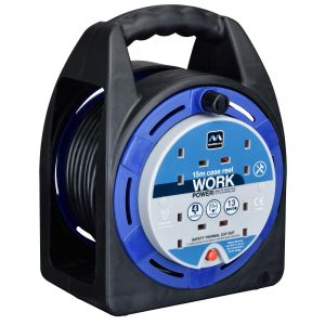 Small case extension reel 4 gang 15 metres