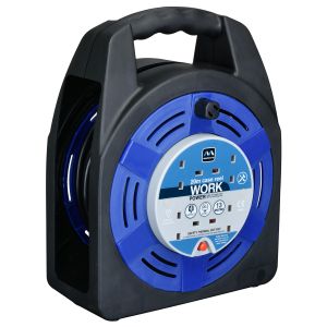 Large case extension reel 4 gang 20 metres