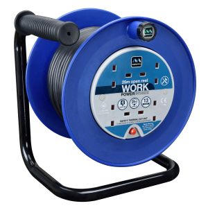 Open extension reel 4 gang 25 metres