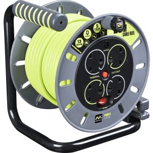 Pro-XT open extension reel 4 gang 25 metres