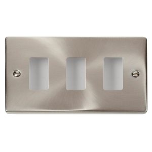 Satin Chrome Cover Plates - 2 gang
