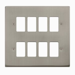 Stainless Steel Cover Plates - 8 gang
