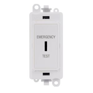 20AX Switch Modules - 2 way &quot;Emergency Test&quot; white metal