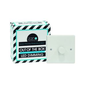 0-150W/VA LED 1 gang white plated dimmer