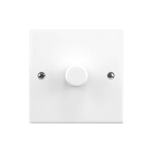 5-250W/VA LED 1 gang white plated dimmer
