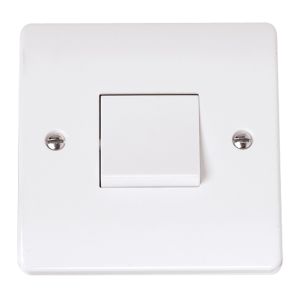 10AX Plate Switches - 1 gang TP isolator 