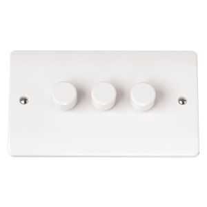 Dimmer Switch TE 3 gang 2 way 3x100W white
