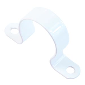 External Round Conduit Clips - 20mm external white (Qty 1)