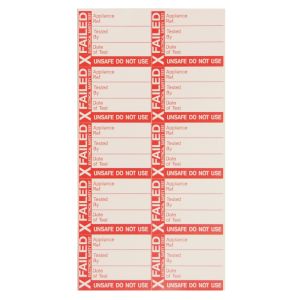  Fail test labels large 42.5 x 32.5mm Pk50