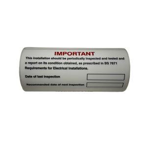 Periodic inspection label - 130 x 60mm Pk100