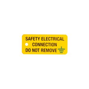 Rigid PVC Labels - Safety electrical connection - 80 x 35mm Pk5