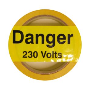 Danger 230V - laminated tape 48mm x 33m roll