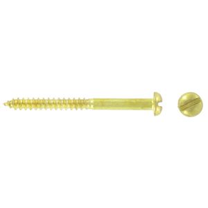Woodscrew R/H slotted 6x1in Brass 