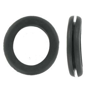 Grommet Open 20mm PVC Blk 