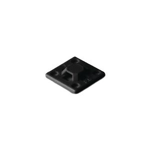 Cable Tie Mounts - 28 x 28mm Black Nylon (Qty 100)