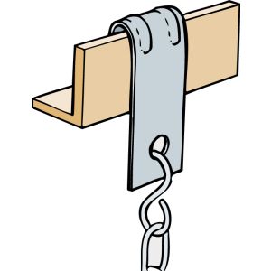 Vertical Flange Clip 1 - 5mm x 39mm (Qty 25) - Silver