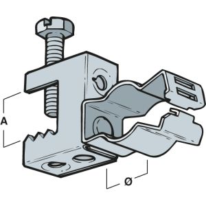 Conduit Flange Clip 17 mm (max) (Qty 10) - Silver
