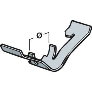 Conduit &amp; Rod Support Clip M6&amp; M8, 17-20mm - 22 S Load Kg (Qty 25) - Silver