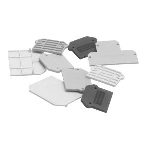 End plate 25mm<sup>2</sup> grey