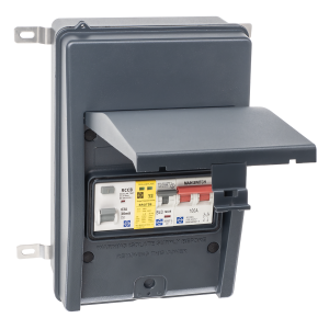 EV Consumer Unit Metal IP65 SPD RCCB type A black
