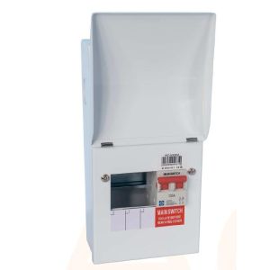 Consumer Unit 2-way 100A Main Switch Round Knockout 