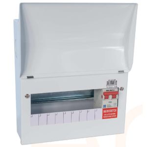 Consumer unit 8-way 100A main switch RKO