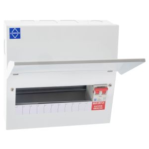 Consumer unit 10-way 100A main switch RKO