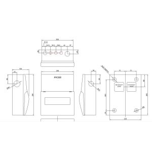 6-Way consumer unit 100A main switch + SPD