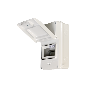 Enclosure aluminium 6-module IP65 white 