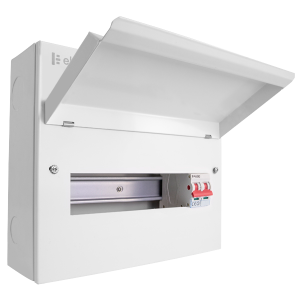 12 Way Metal Consumer Unit with 100A Mains Switch (10 Free Ways)