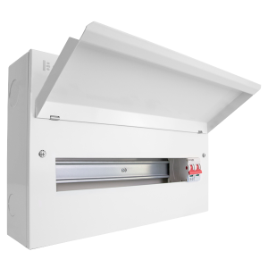 18 Way Metal Consumer Unit with 100A Mains Switch (16 Free Ways)