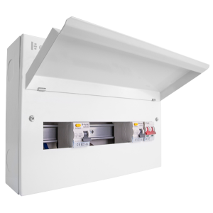 16 Way Metal Consumer Unit with 100A Mains Switch + 2 x 80A 30mA RCD (5+5 Free Ways)