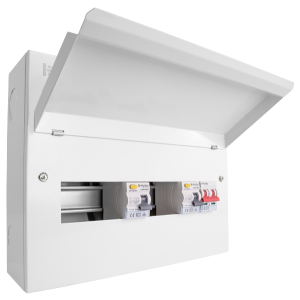 14 Way Combination Metal Consumer Unit with 100A Mains Switch + 2 x 80A 30mA RCD (8 Free Ways)