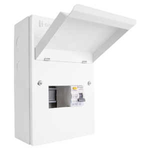 5 Way Mini Metal Consumer Unit with 63A 30mA RCD (3 Free Ways)
