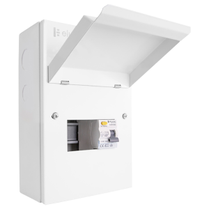 5 Way Mini Metal Consumer Unit with 80A 30mA RCD (3 Free Ways)