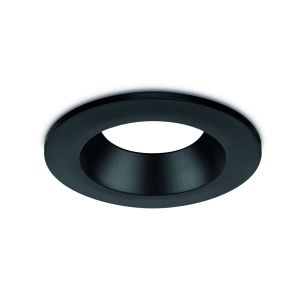 Anti-glare bezel for downlight IP20 black