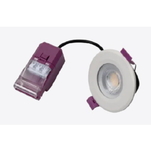 LED fire rated downlight 4/6W 4CCT IP65 white 2-part connector
